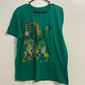 Dragon Ball Z Cell Saga T-Shirt Green Size XL Cotton